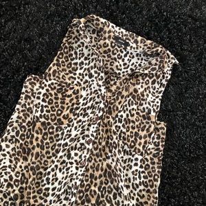 Sheer Leopard Hi-Lo Blouse